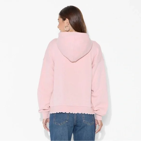 Wild Fable - Women's Merrow Edge Hooded Zip-Up Sweatshirt - Wil Blush XXS & M - Picture 3 of 12